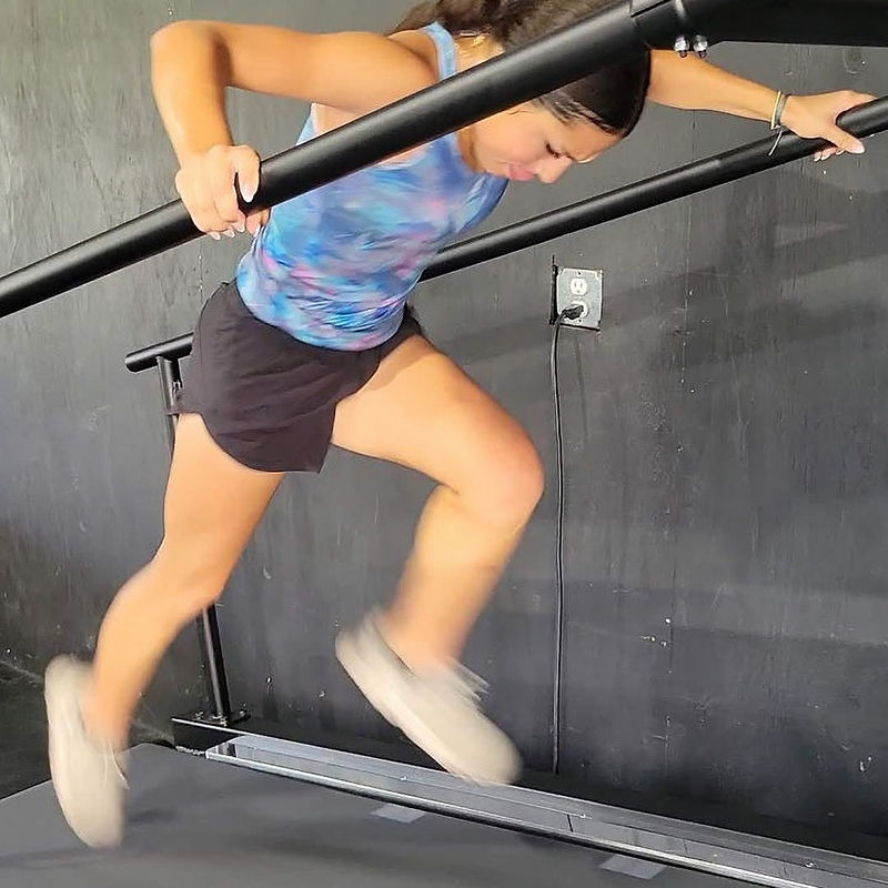 Athlete on SHREDMILL curved treadmill
